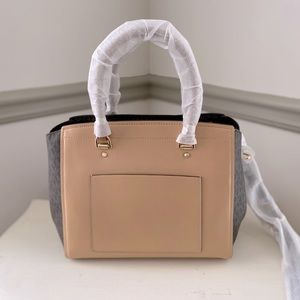 NWT Michael Kors Benning Brown Leather Satchel